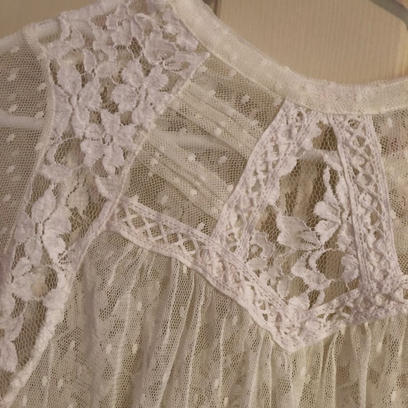 Free People Lace Crochet Blouse - Picture 6 of 7